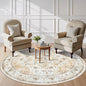 AMADA HOMEFURNISHING Round 6ft Area Rugs, Low-Profile Washable Rug by AMADAHOMEFURNISHING