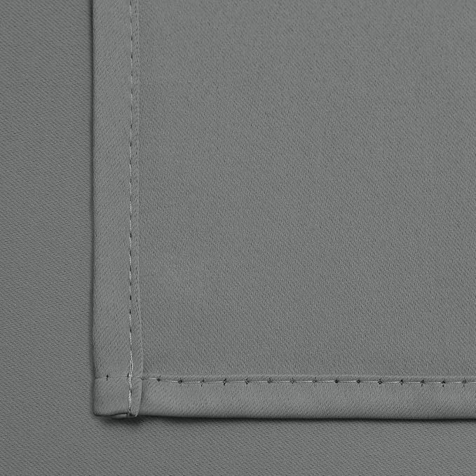 Yakamok Grey Room Darkening Curtains 52x54 inch Gray Grommet-Living Room | 2 - Image 5