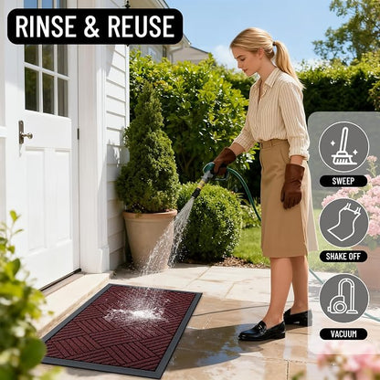 OLANLY Front Door Mat Outside Entrance 47x32, Waterproof Heavy-Duty Doormat | - Image 8