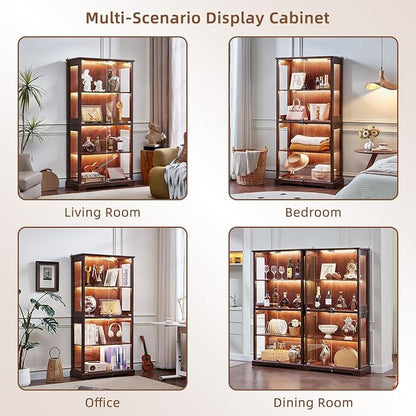 LELELINKY Farmhouse Display Cabinet Set of 2 - Image 9