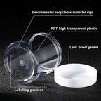 Patelai 4 Pieces Round Wide-mouth Leak Proof Plastic Container Jars with Lids for Travel Storage Makeup Beauty Products Face Creams Oils Salves Ointments DIY Making(8 Ounce,White)