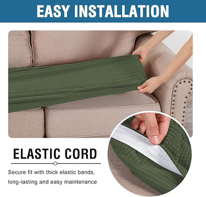 H.VERSAILTEX Super Stretch Individual Seat Cushion Covers Sofa Covers Couch - Image 5