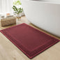 RESARE Waffle Bath Mat for Bathroom Non Slip Bathroom Rugs 18"x30" Dark Red | by Resare