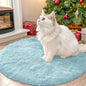 OLANLY Light Blue Round Rugs for Bedroom by OLANLY