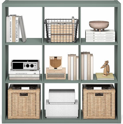 Furinno Cubicle Book Shelf, 9-Cube Bookshelf, Extra Thick Frame Reversible - Image 6