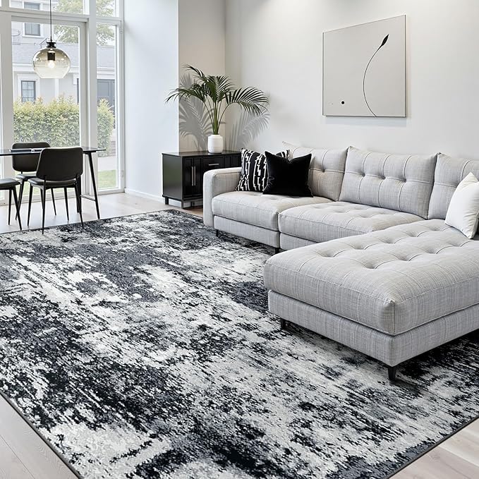 RELEANY Washable 7'x9' Abstract Area Rug - Image 2