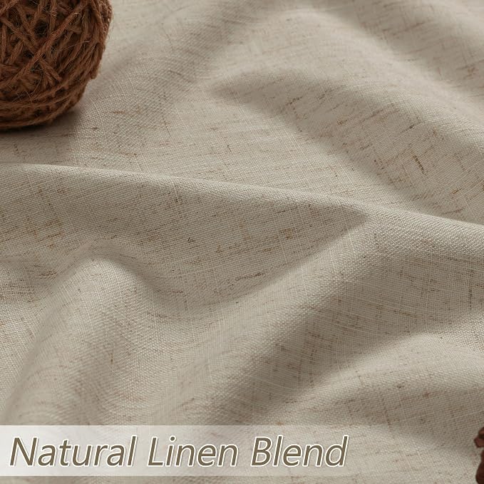 Extra Long 100% Blackout Linen Curtains - Image 3