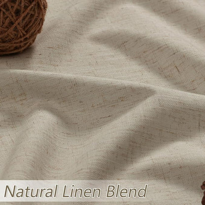 Extra Long 100% Blackout Linen Curtains - Image 3