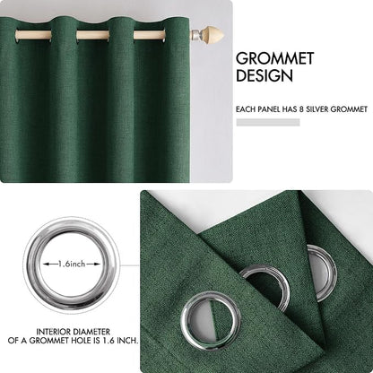 MIULEE 100% Blackout Linen Curtains - Image 4