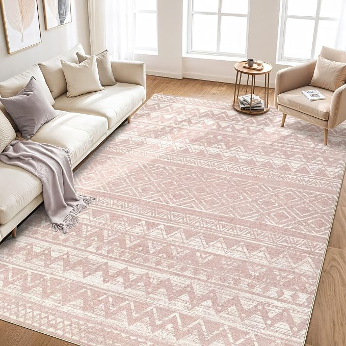 cotiled Boho 10x14 Area Rug for Living Room: Large Moroccan Washable Rug | - Image 6