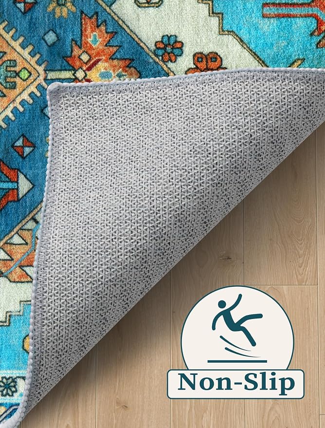 SERISSA 2'6"x14' Washable Non Slip Boho Runner Rug - Image 4