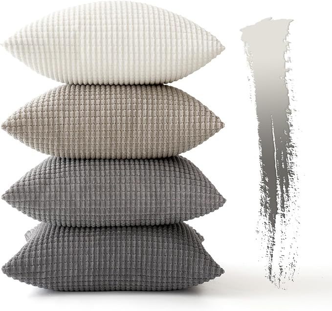 MIULEE Timeless Neutral Pillow Covers 20x20 Inch Set of 4 Mid Century Modern - Image 7