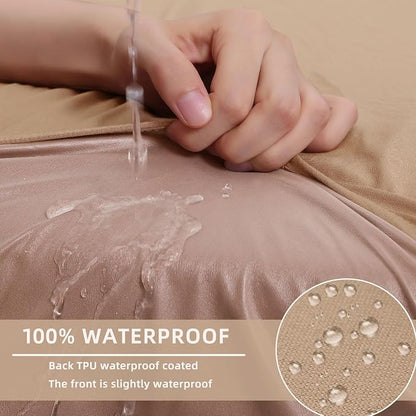 Waterproof Couch Cushion Covers, Stretch Sofa Seat Slipcovers | Stretch Fabric - Image 3