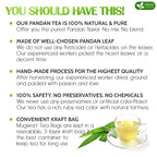FreshDrinkUS, Premium 15 Pandan Leaf Tea Bags, 100% Natural & Pure from Pandan Leaves. Loose Leaf Pandan Herbal Tea. Made with Natural Material Tea Bags. No Sugar, No Caffeine, No Gluten, Vegan. (15 Tea bags)