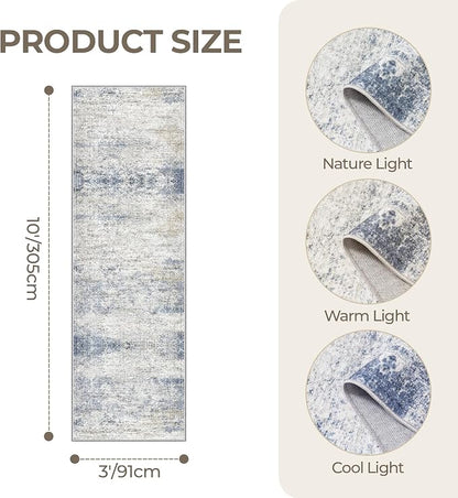 3x10 Runner Rug Non Slip, Washable Hallway Runner Rug, Laundry Room, Soft - Image 2