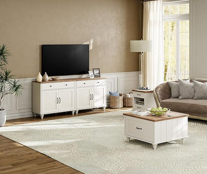 WAMPAT Farmhouse TV Stand for 75 inch TV - Image 6