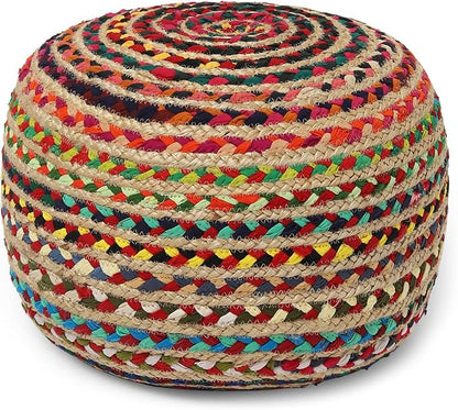 REDEARTH · Round Pouf Ottoman by REDEARTH