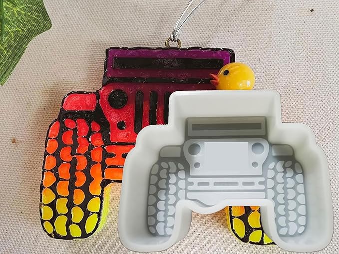 Truck Car Freshie Molds, Fuehbur Silicone Epoxy Resin Air Freshie Mould for Aroma Beads,Soap Mold,Candle Molds,Pendant Mold