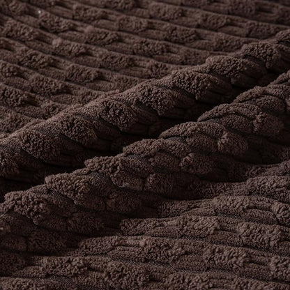 Set of 4 Beige Brown Coffee Decorative Throw Pillow Covers 24x24 Inch Corduroy - Image 5