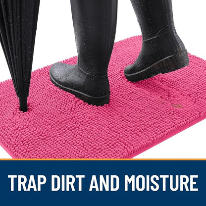 OLANLY Dog Door Mat for Muddy Paws 32x20, Super Absorbent Chenille Mud Mat | - Image 2