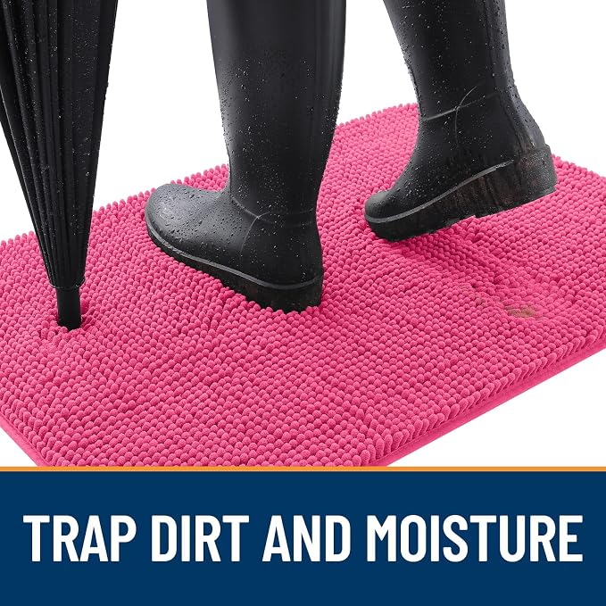 OLANLY Dog Door Mat for Muddy Paws 40x32, Super Absorbent Chenille Mud Mat | - Image 2