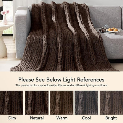 L'AGRATY Chunky Knit Throw Blanket - Image 5