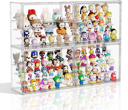 Clear Acrylic Display Case for Collectibles 4 Layer Hobby Figure Display Case by MSHOMELYDIRECT