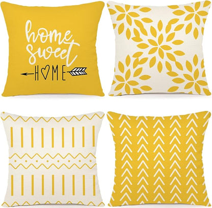 YCOLL Pillow Covers 22x22 Set of 4, Modern Sofa Throw Pillow Cover, Decorative by PillowCoversExpert