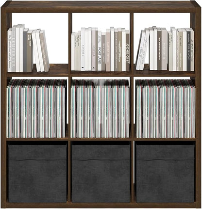 Furinno Cubicle Book Shelf, 9-Cube Bookshelf, Extra Thick Frame Reversible - Image 6