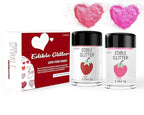 Red Pink Edible Glitter Glimmer Powder for Cakes Drinks - Valentine's Colaele 5 grams Food Grade Luster Dust Metallic Food Decorating Sprinkle Disco Brew Dust for Cake Chocolate Decorations,Vegan