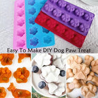 8PCS Silicone Molds Puppy Dog Paw and Bone Shape, Reusable Silicone Chocolate Molds, Non-Stick gummy molds, Dog Treat Molds, Used for Chocolate, Candy,Pudding, Jelly,Ice Cube,Biscuits