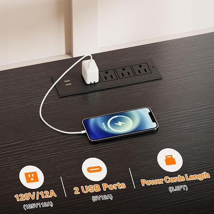 VECELO TV Stand with Power Outlets - Image 8
