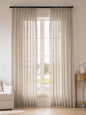 Liz Pinch Pleated Linen Curtains Light Filtering Curtains by THREEGIRLSHOME
