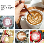 2 PCS Latte Art Pen Cinnamon Pen for Coffee,Barista Espresso Coffee Latte Art Tools Accessories for Coffee Bar Barista Make Creative Coffee Designs Decors,Stainless Steel Wood,LXLVOUEG