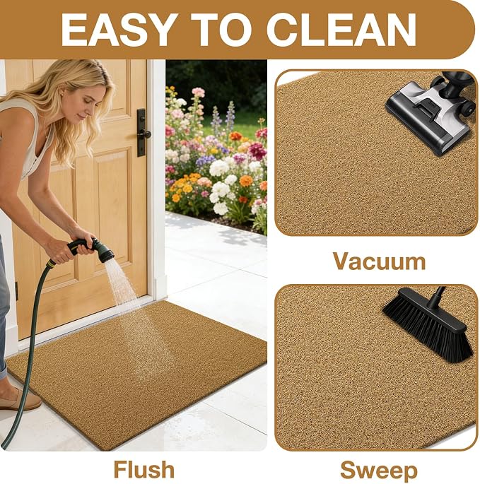 OLANLY Front Door Mat, Low Profile Doormat, Stain and Fade Resistant, - Image 6