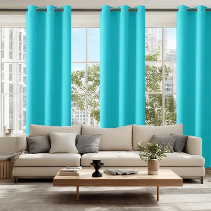 Blackout Curtains for Bedroom, 42 x 84 Inches Long, Turquoise | Thermal - Image 6