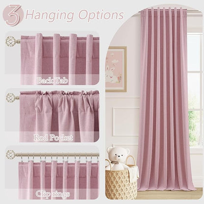 100% Blackout Curtains 90 Inch Length 2 Panels Set - Image 6