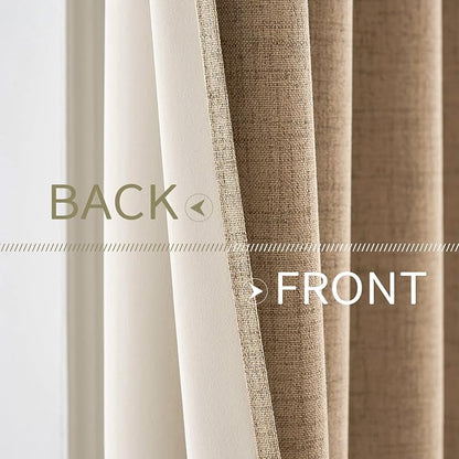 MIULEE 100% Blackout Linen Curtains - Image 6