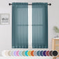 Sheer Curtains, 63 inch Length Set of 2, Rod Pocket Light Weight Voile Curtains by OWENIE