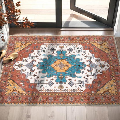SERISSA 2x3 Washable Non Slip Boho Small Area Rug by SERISSAHomeDecorCollection