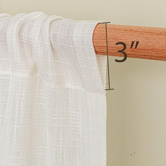 MYSKY HOME Small Window Natural Curtains - Image 5