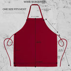 GREEN LIFESTYLE 12 Pack Professional Chef Apron – Grilling Aprons for Men, Waterproof Cooking Apron for BBQ, Work or Restaurant Use, Kitchen Aprons for Women – Burgundy, No Pockets