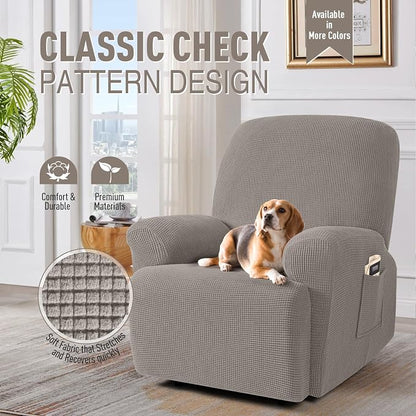 TAOCOCO Recliner Cover 4-Pieces, Recliner Stretch Sofa Slipcover, Recliner - Image 2