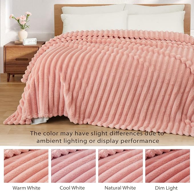 Exclusivo Mezcla Striped King Size Fleece Blanket - Image 3