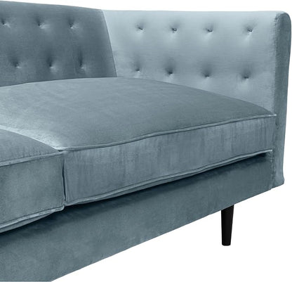 Armen Living Annabelle 80" Modern Bluestone Velvet Sofa - Image 7