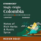 Starbucks K-Cup Coffee Pods, Medium Roast Coffee, Colombia, 100% Arabica, 6 boxes (60 pods total)