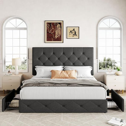 Allewie Upholstered Full Size Platform Bed Frame - Image 3