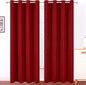 Blackout Curtains 66 x 84 inch/Red Curtains Set of 2 Panels/Thermal Insulated by Lemomo