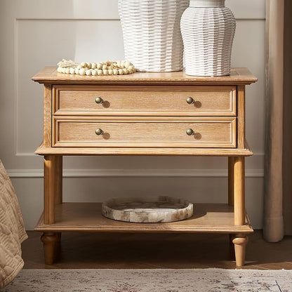 HULALA HOME Farmhouse Nightstand by HULALAHOME