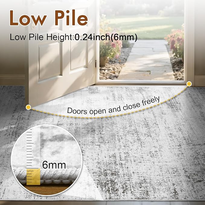 8x10 Ft Large Area Rugs for Living Room, Soft Non-Slip Washable Rugs Modern - Image 8